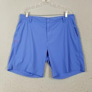 Rhone Shorts Mens 34 Blue Performance Stretch Golf Casual Nylon Elastane